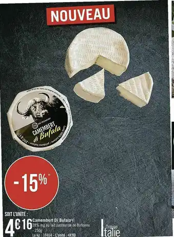 Casino Supermarchés Camembert Di Bufala offre