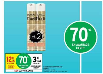 Intermarché Hyper Laque Fixation Normale Elnett offre