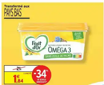 Intermarché Hyper Oméga 3 Sans Huile De Palme Fruit D'or offre