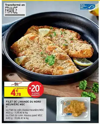Filet De Limande Du Nord Meunière Msc
