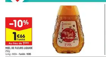 Leader Price Miel De Fleurs Liquide offre