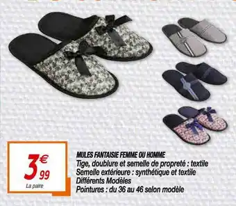 Netto Mules Fantaisie Femme Ou Homme offre