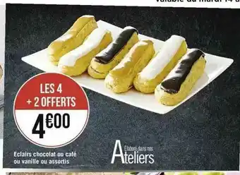 Spar éclairs Chocolat Ou Café Ou Vanille Ou Assortis offre