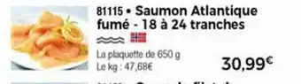 Thiriet Saumon atlantique fumé offre
