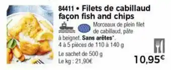 Thiriet Filets de cabillaud façon fish and chips offre