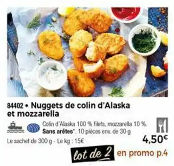 Thiriet Nuggets de colin d'alaska et mozzarella offre