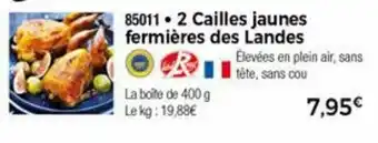 Thiriet 2 Cailles jaunes fermières des landes offre
