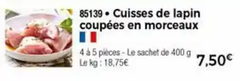 Thiriet Cuisses de lapin coupées en morceaux offre