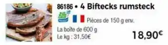 4 Biftecks rumsteck
