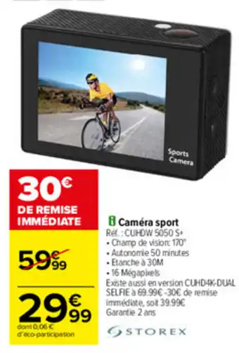 Carrefour Caméra sport Ref: CUHDW 5050 S offre