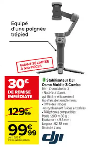 Stabilisateur DJI osmo mobile 3 combo Ref: osmo mobile 3