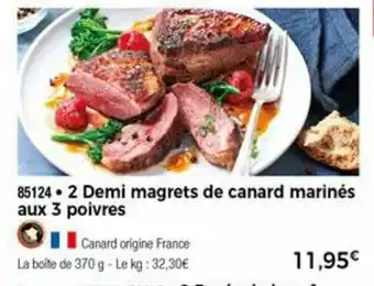 Thiriet 2 Demi magrets de canard marinés aux 3 poivres offre
