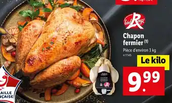 Lidl Chapon fermier Pièce d'environ 3 kg offre