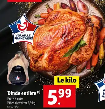 Lidl Dinde entière (¹) offre