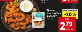 Lidl Queues de crevettes panées (2) offre