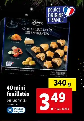 Lidl 40 mini feuilletés offre