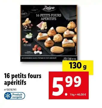 Lidl 16 petits fours apéritifs offre
