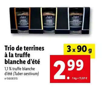 Lidl Trio de terrines à la truffe blanche d'été offre