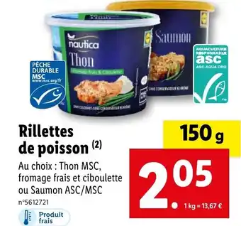 Lidl Rillettes de poisson (2) offre