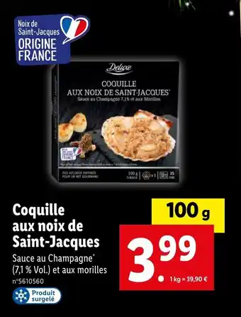 Lidl Coquille aux noix de Saint-Jacques offre