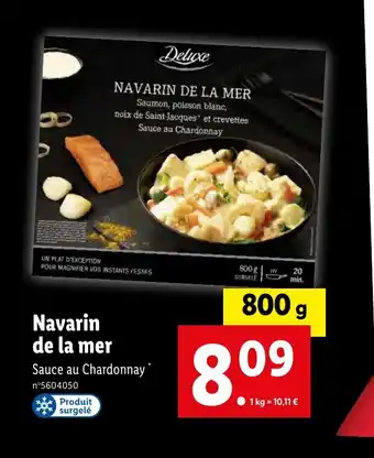 Lidl Navarin de la mer offre
