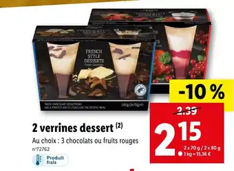 Lidl 2 verrines dessert (²) offre