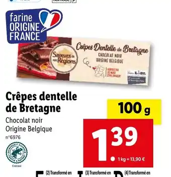 Lidl Crêpes dentelle de Bretagne offre