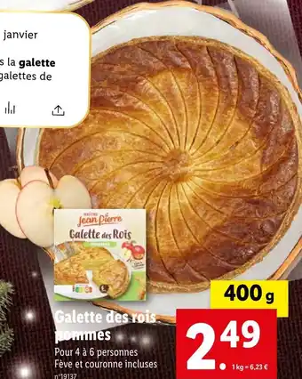 Lidl Galette des rois pommes offre