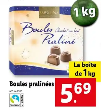 Boules pralinées