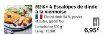Thiriet 4 Escalopes de dinde à la viennoise offre
