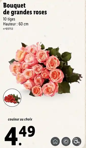Lidl Bouquet de grandes roses offre