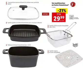 Lidl Set multifonction en fonte d'aluminium* offre