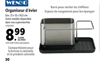 Lidl Organiseur d'évier offre