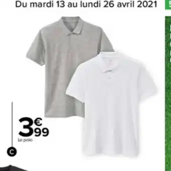 Carrefour Polo homme offre