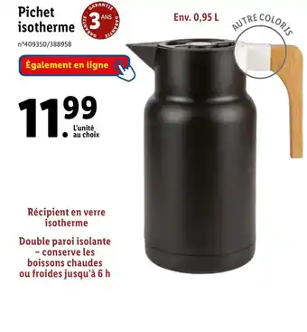 Lidl Pichet isotherme offre