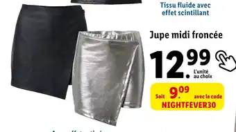 Lidl Jupe midi froncée offre