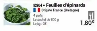 Feuilles d'épinards