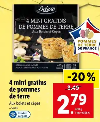 Lidl 4 mini gratins de pommes de terre offre