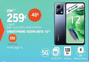 E.Leclerc SMARTPHONE REDMI NOTE 12(²) offre