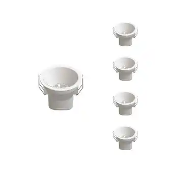 Bricorama Spot led encastrable 9w ip44 dimmable blanc cct ø85mm (lot de 5) - silamp offre