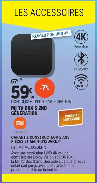 E.Leclerc MI TV BOX S 2ND GÉNÉRATION offre
