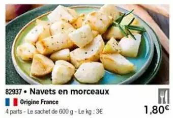 Navets en morceaux