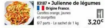 Thiriet Julienne de légumes offre