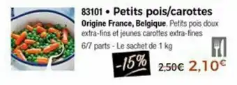 Thiriet Petits pois/carottes offre