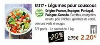 Thiriet Légumes pour couscous offre