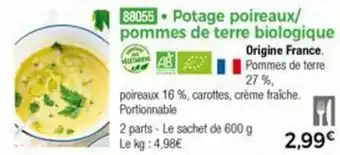 Thiriet Potage poireaux/pommes de terre biologique offre