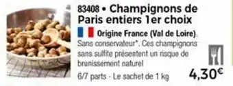 Thiriet Champignons de paris entiers 1er choix offre