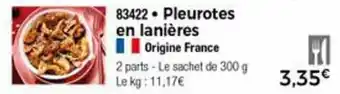 Pleurotes en lanières