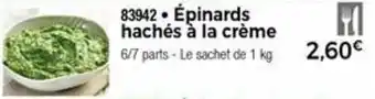 Thiriet Épinards hachés à la crème offre