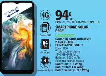 E.Leclerc SMARTPHONE SOLAR PRO(²) offre